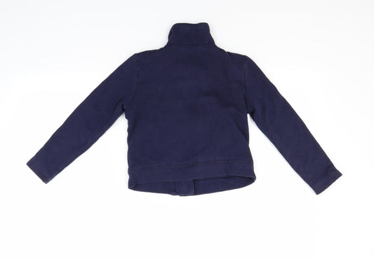 Gap Girls Blue Basic Coat Coat Size 6-7 Years
