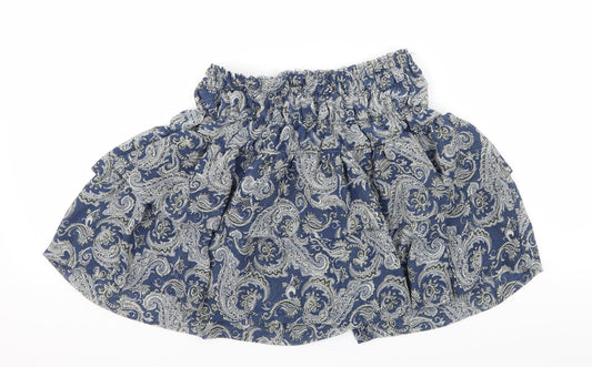 Mango Womens Blue Mini Skirt Size S