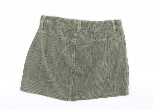 FOREVER 21 Womens Green Canvas Mini Skirt Size 26 in