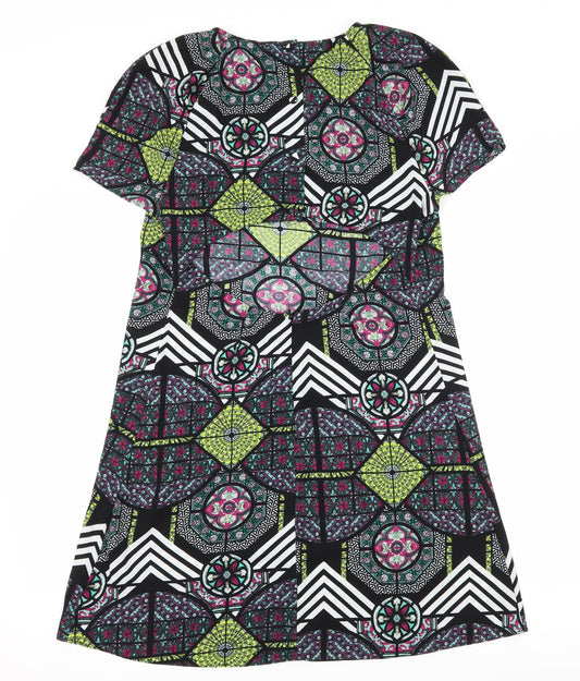 River Island Womens Black Geometric Sheath Size 10