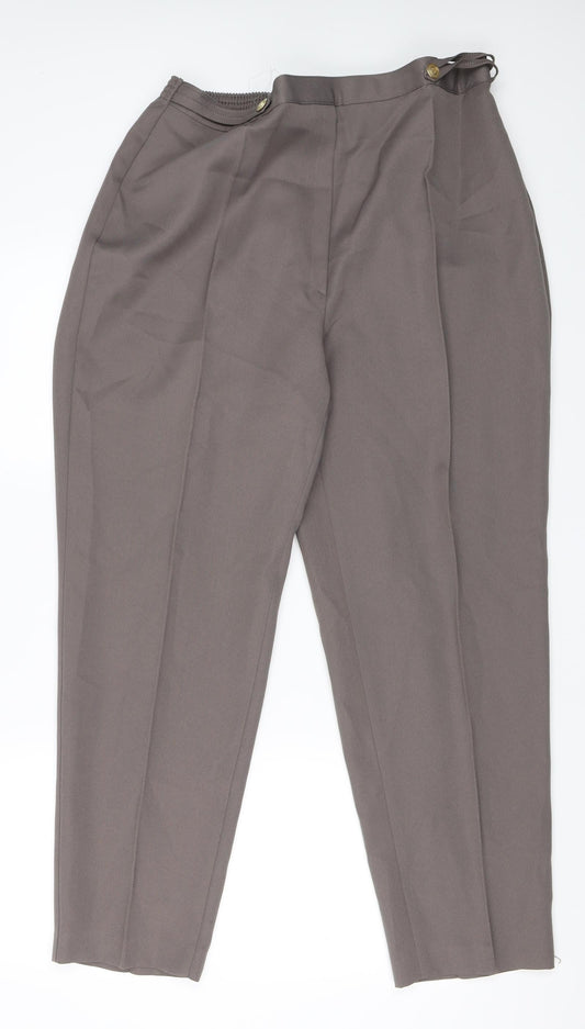 Canda Womens Grey Trousers Size 22 L28 in