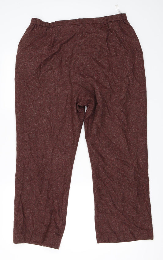 Cotswold Collections Womens Red   Cropped Trousers Size 18 L26 in