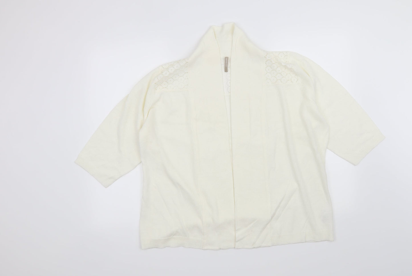 Anthology Womens Ivory Floral Cardigan Jumper Size 16