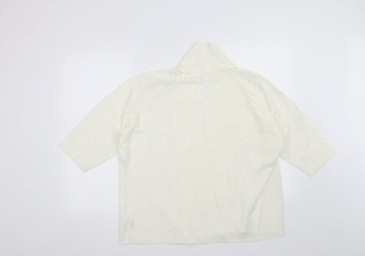 Anthology Womens Ivory Floral  Cardigan Jumper Size 16