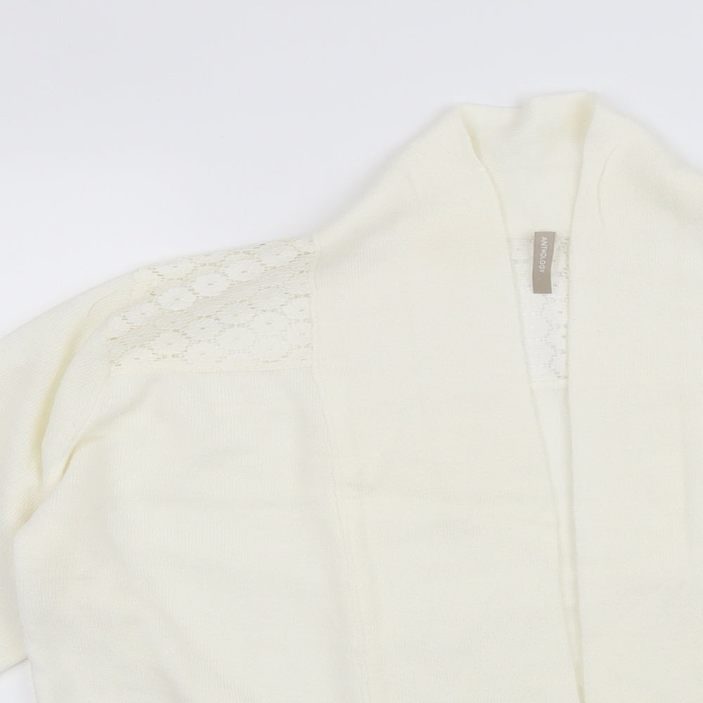 Anthology Womens Ivory Floral Cardigan Jumper Size 16