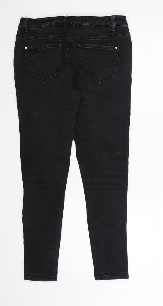 Denim Co Womens Black Denim Skinny Jeans Size 10 L28 in