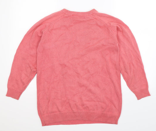 Cooc Womens Pink Knit Pullover Jumper One Size
