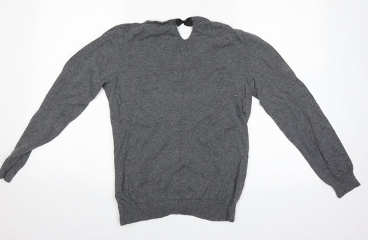 Mango Womens Grey Pullover Jumper Size 14