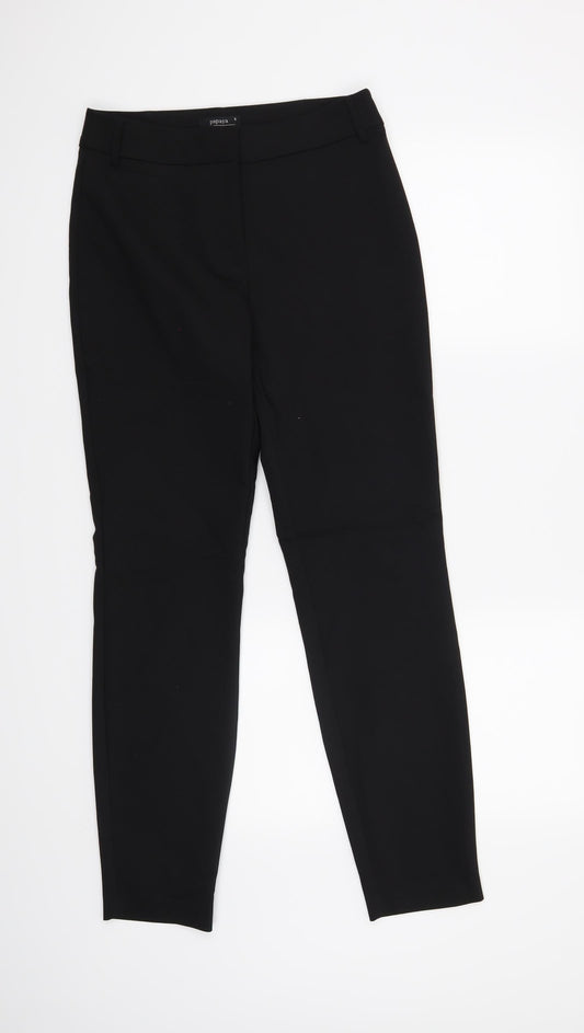 Papaya Womens Black Trousers Size 8 L28 in