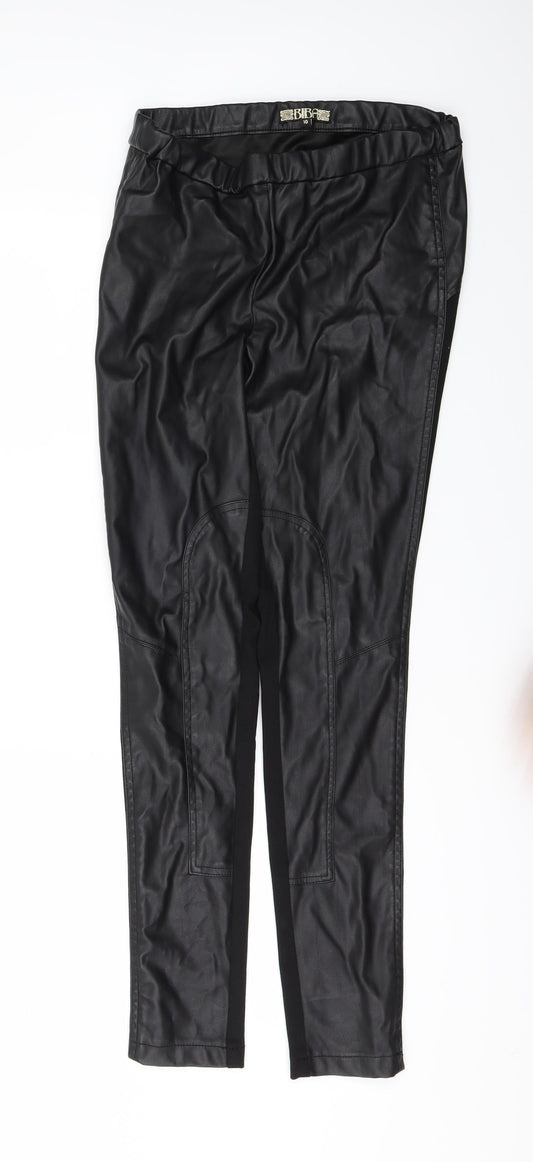 BiBA Womens Black Trousers Size 10 L26 in