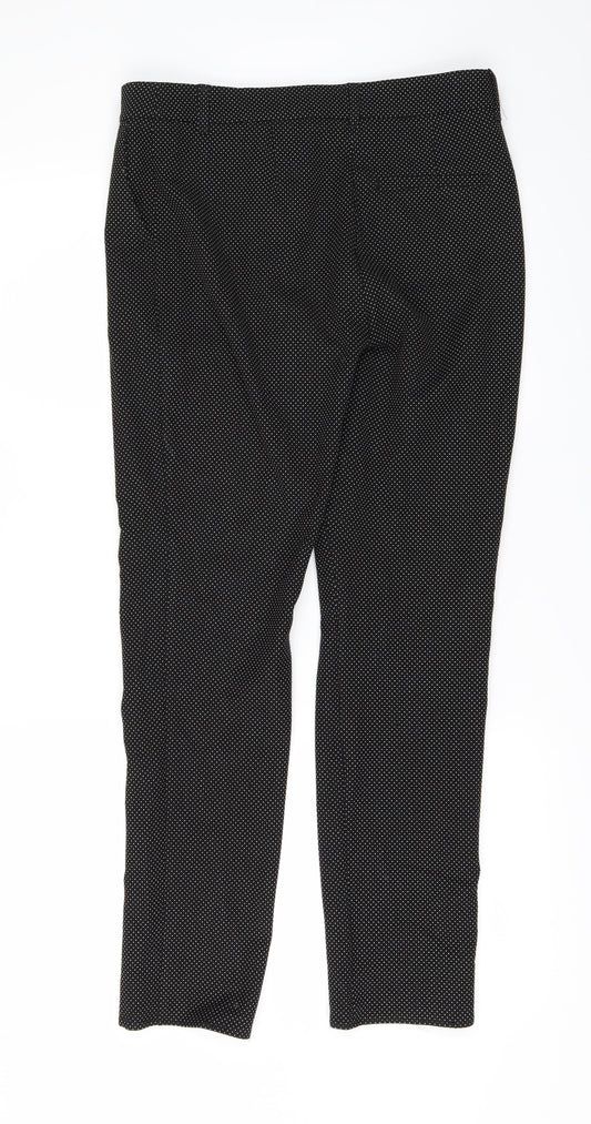 NEXT Womens Black Polka Dot Trousers Size 8 L26 in