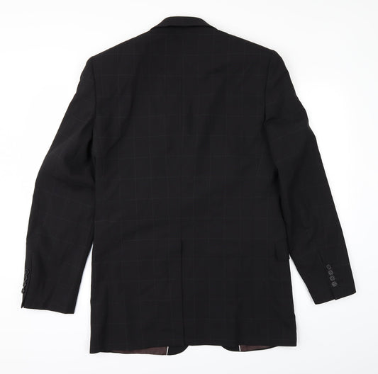 Marks and Spencer Womens Black Overcoat Coat Size 38