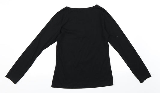 My Pink Tee Womens Black Basic T-Shirt Size M