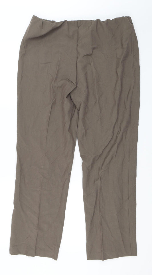 BM Collection Womens Brown Trousers Size 16 L30 in