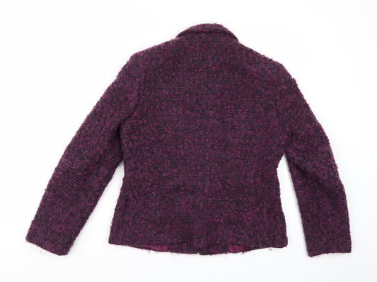 Husen Moda Womens Purple Pea Coat Coat Size 12