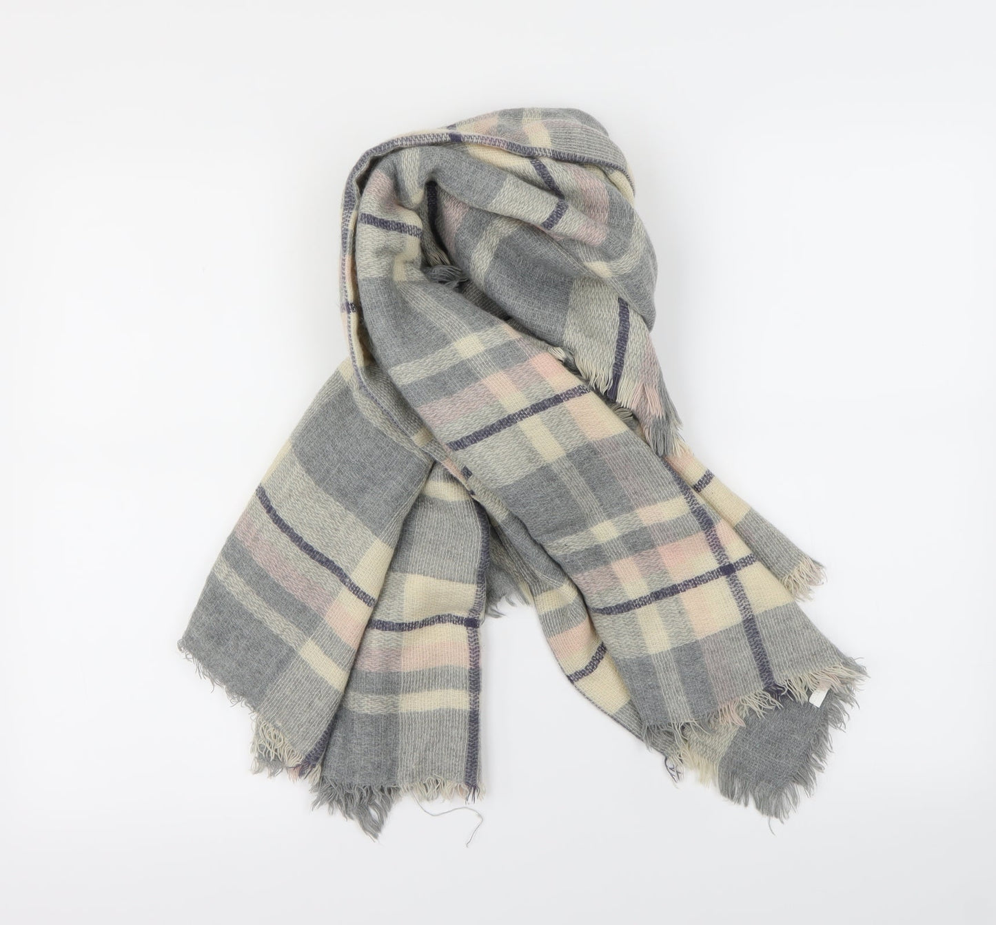 Preworn Beige Check Scarf