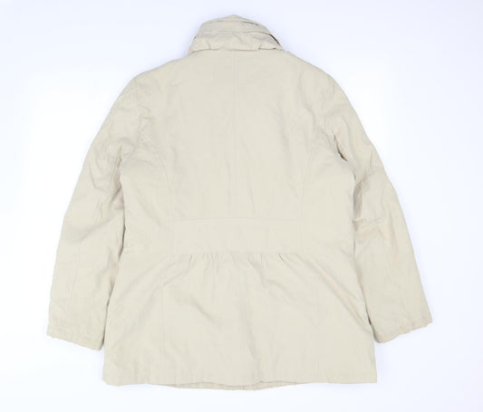 Ellie Louise Womens Ivory Jacket Coat Size M