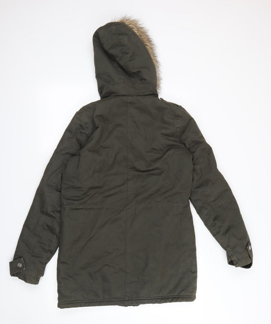 Dorothy Perkins Womens Green Rain Coat Coat Size 8