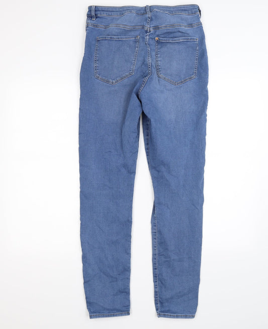 &Denim Womens Blue Denim Skinny Jeans Size M L32 in