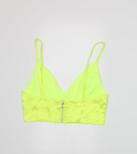 Missguided Womens Green Camisole Tank Size 10