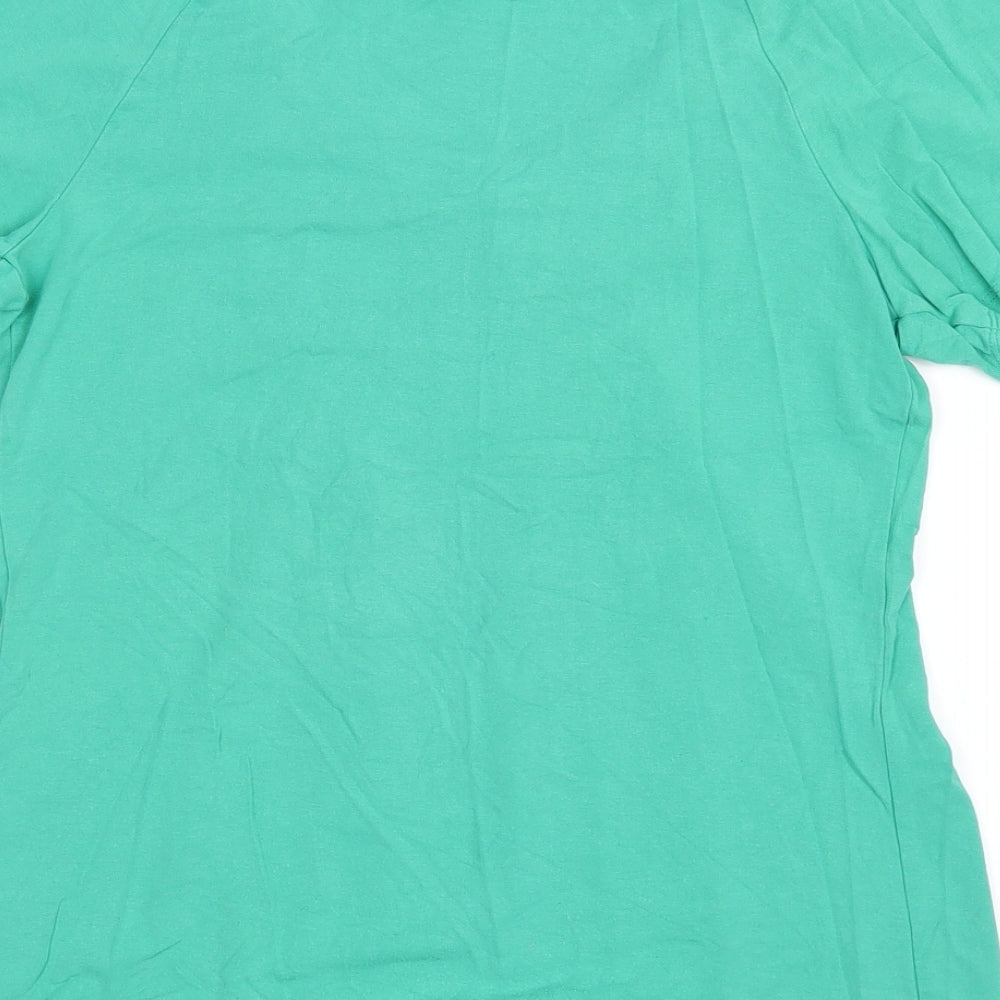 Marks and Spencer Womens Green Basic T-Shirt Size 8