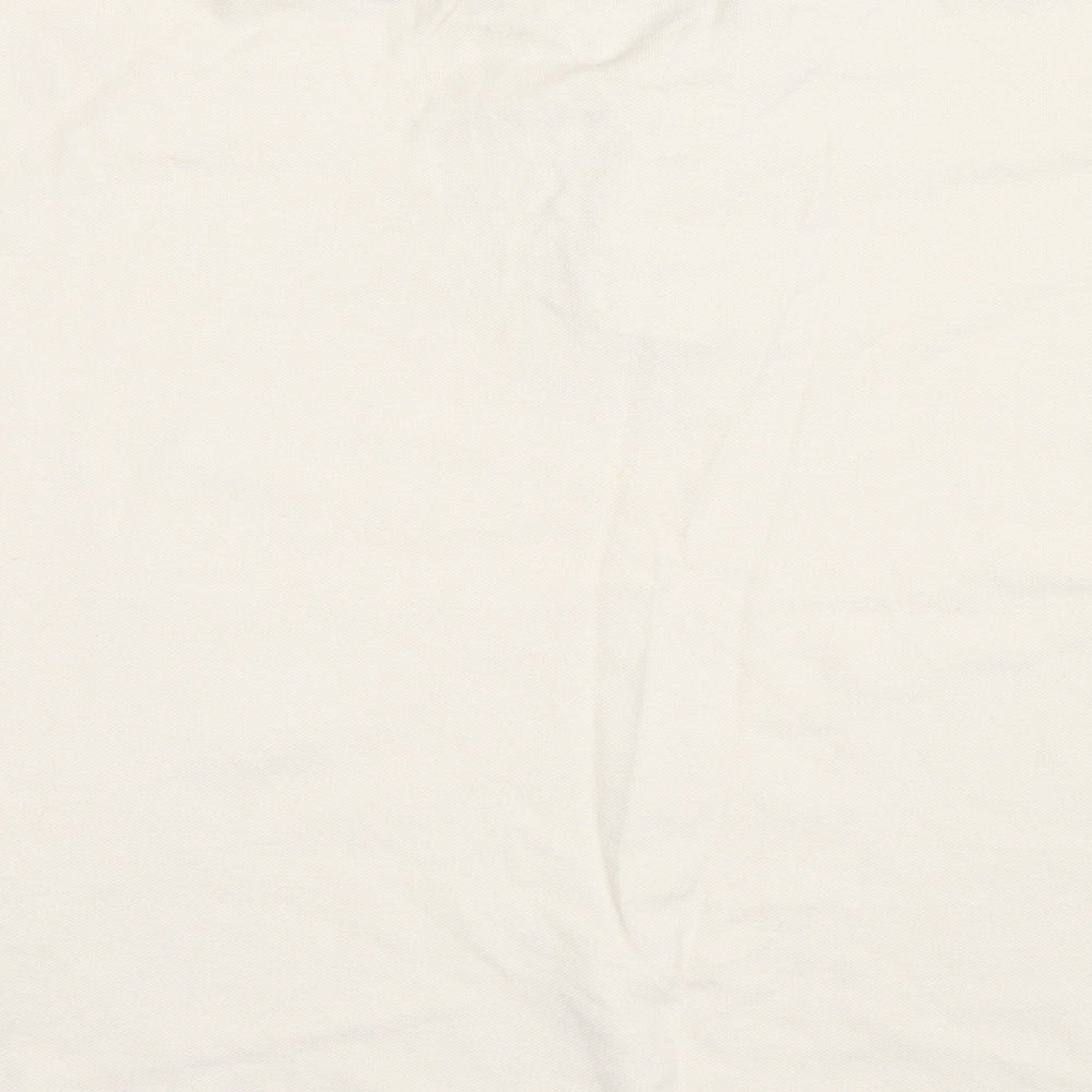Brand and care label for Academy men’s ivory polo, size 2XL