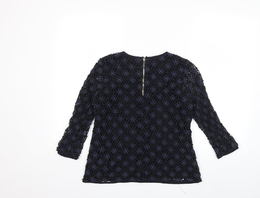 Ann Taylor Womens Blue Pullover Jumper Size S