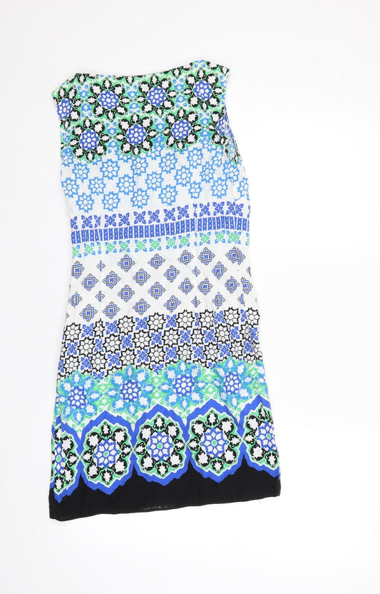Dorothy Perkins Womens White Floral Shift Size 4