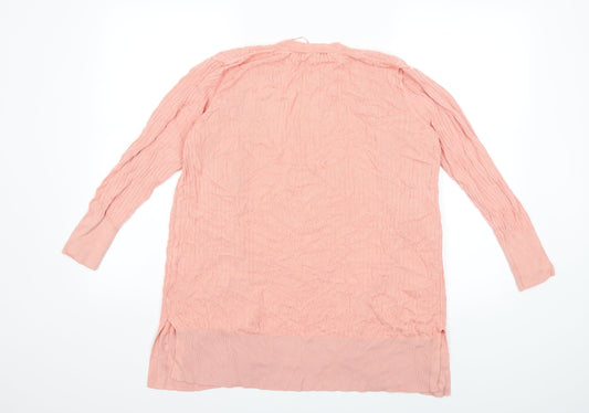 Oasis Womens Pink Knit Cardigan Jumper Size L