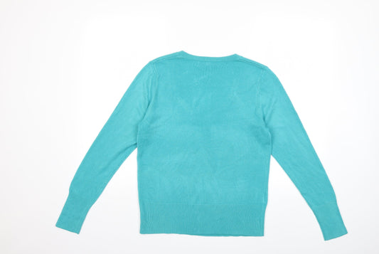 Papaya Womens Blue Knit Pullover Jumper Size 14