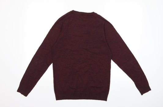 NEXT Mens Red Knit Pullover Jumper Size S