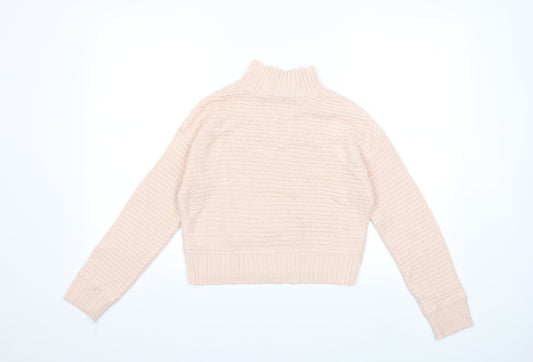 New Look Womens Pink Knit Pullover Jumper Size 12