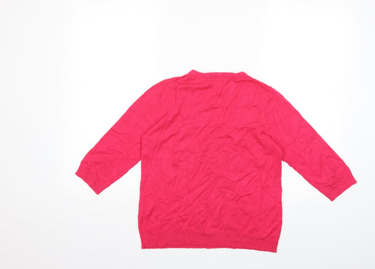 Marks and Spencer Womens Pink Knit Pullover Jumper Size 12