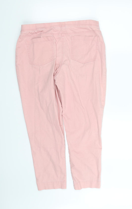 Viz A Viz Womens Pink Skinny Jeans Size 12 L25 in