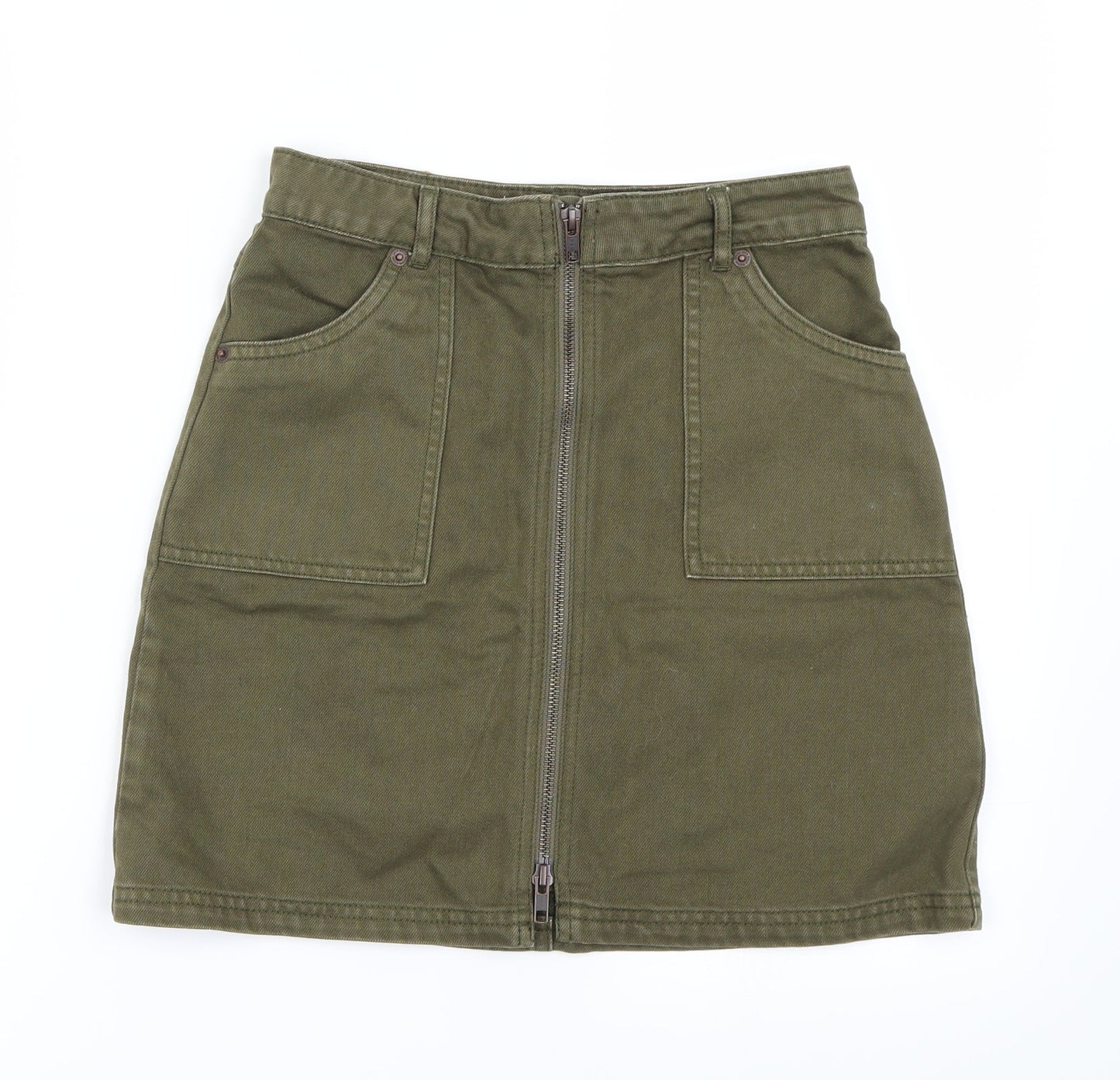 Jack Wills Womens Green A-Line Skirt Size 6