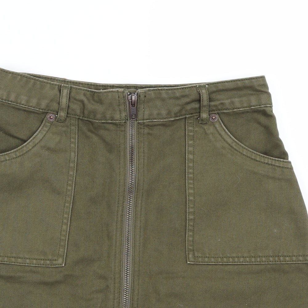 Jack Wills Womens Green A-Line Skirt Size 6