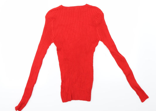 Brave Soul Womens Red Jumper Size 16