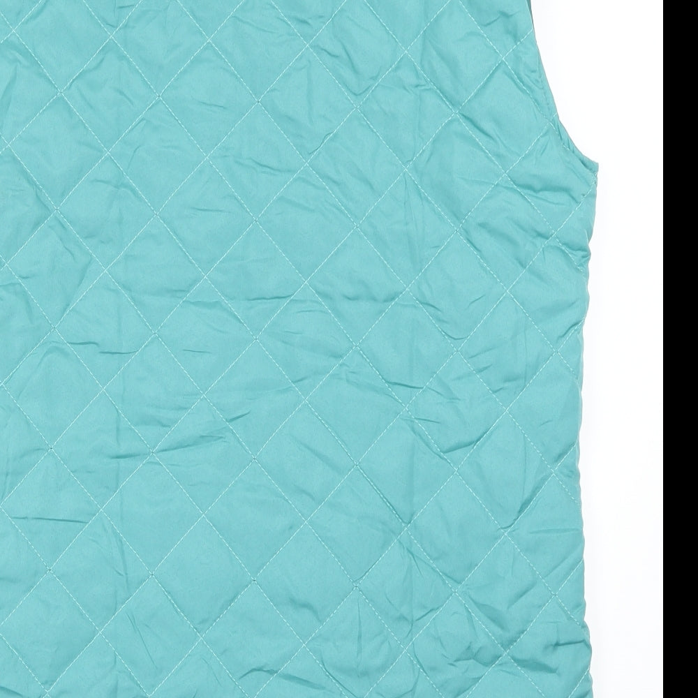 Brand and care label for Preworn women’s green jacket, size M