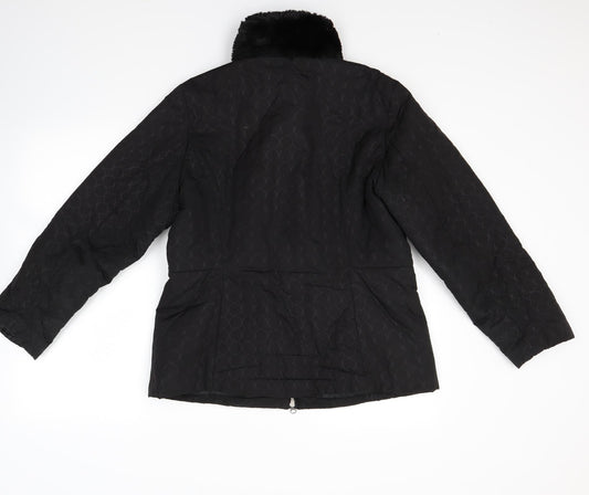 Jones New York Womens Black Jacket Coat Size M