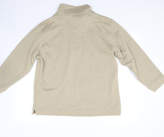 Bonmarché Womens Beige Floral Pullover Sweatshirt Size M