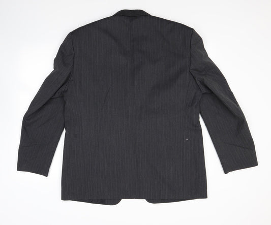 Armando Mens Grey Striped Jacket Blazer Size 42