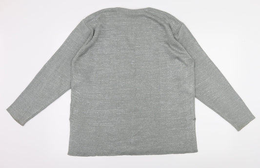 Paramour Womens Grey Knit Cardigan Jumper Size M