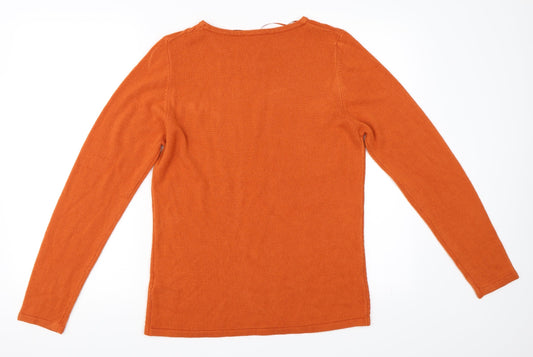 Anna Rose Womens Orange Pullover Jumper Size L