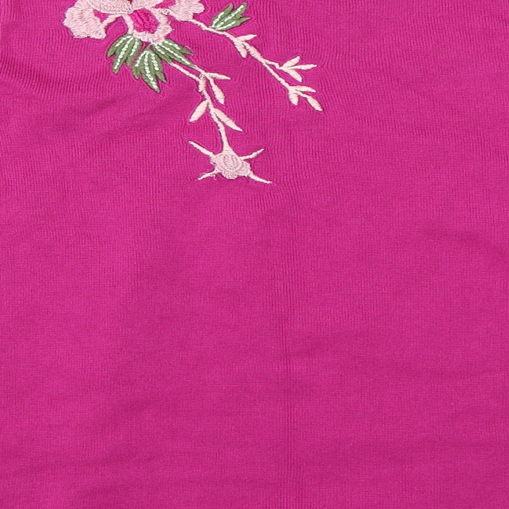 Brand and care label for Per Una women’s purple jumper, size UK 18