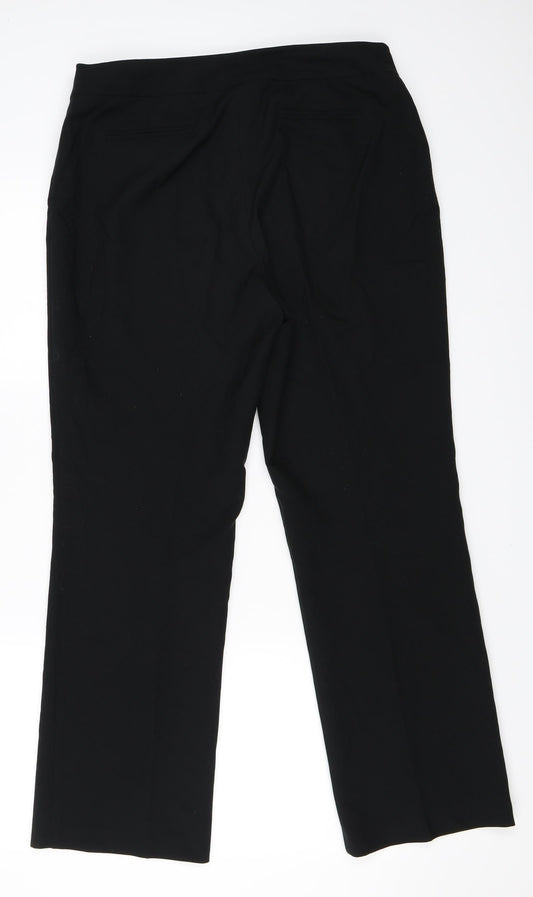 BHS Womens Black Trousers Size 12 L28 in