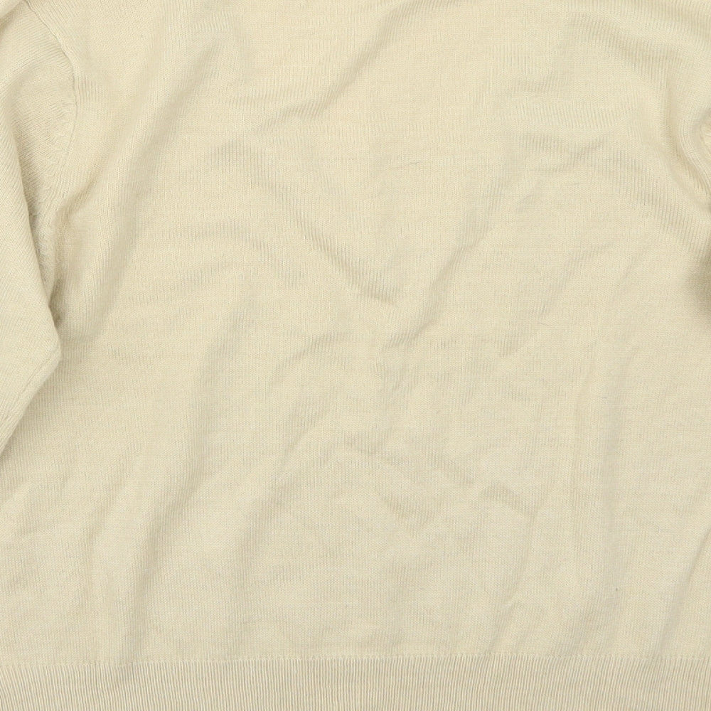 BM Womens Beige Pullover Jumper Size S