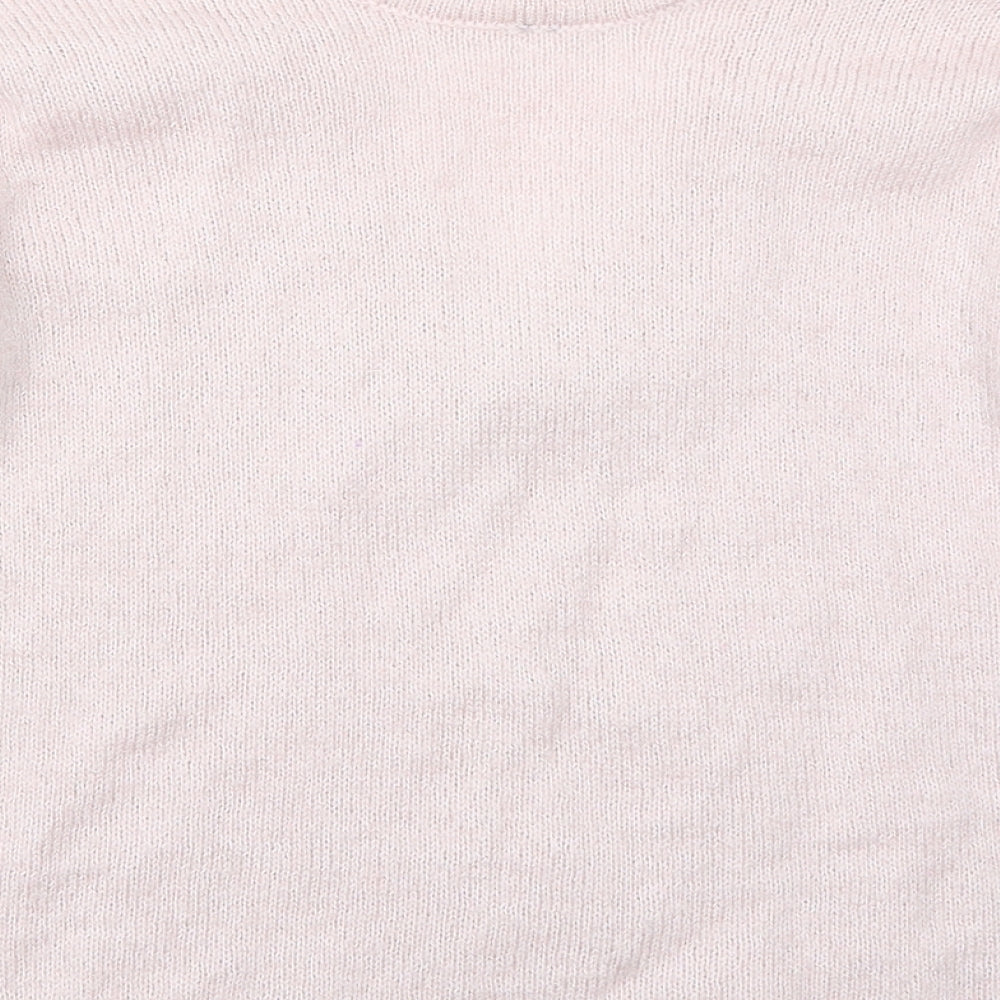 Brand and care label for Mohito women’s pink jumper, size L