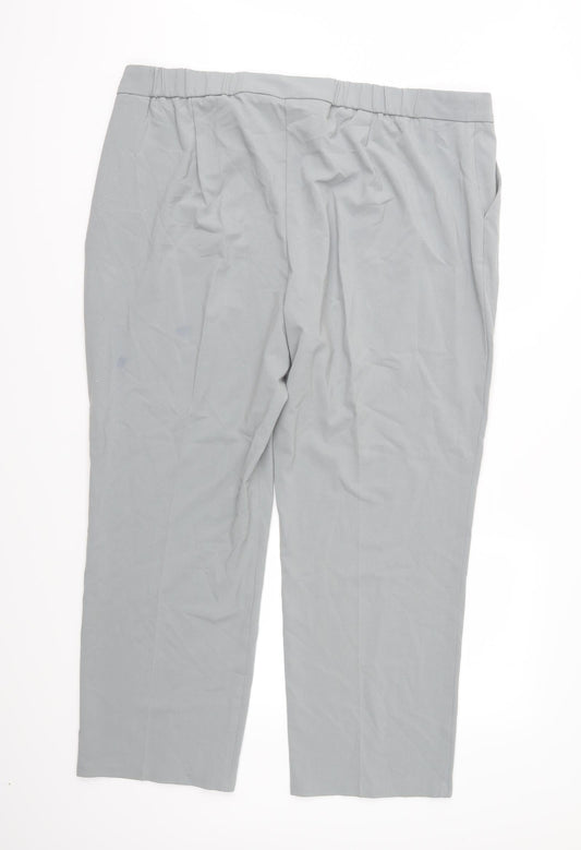 Marks and Spencer Womens Grey Trousers Size 22 L28 in