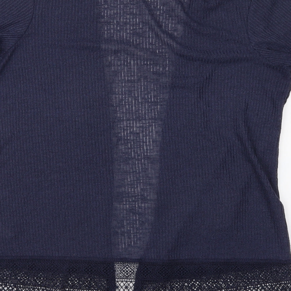George Womens Blue Knit Cardigan Jumper Size 8