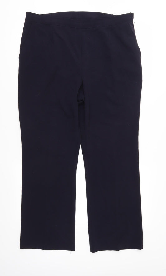 Warehouse Womens Blue Trousers Size 16 L28 in